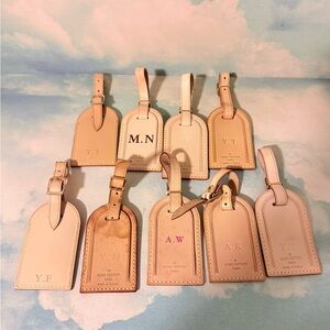 Louis Vuitton name tag, keepall travel bag tag
